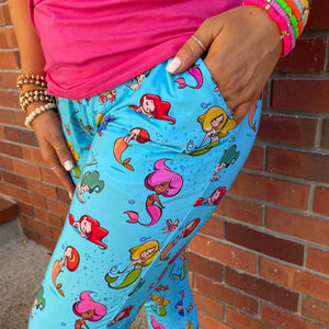 Bums & Roses - Baby & Kids Bamboo Pajamas - Mermaids Have More Fin Mama Pants - Image 1