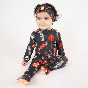 Baby Kids Bamboo Pajamas — So Long Sucker Headwrap — Image 1