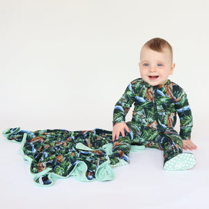 Bums & Roses - Baby & Kids Bamboo Pajamas - You've Been Spotted Footie - OLD - Image 1