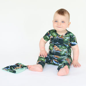 Bums & Roses - Baby & Kids Bamboo Pajamas - You've Been Spotted Romper - Image 1