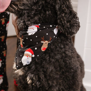 Baby Kids Bamboo Pajamas — Snow Ho Ho Pet Bandana — Image 1