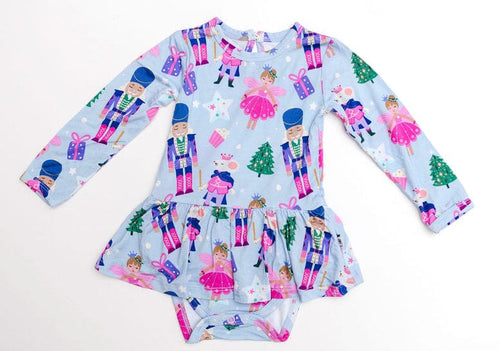 Baby Kids Bamboo Pajamas — Nutty or Nice Ruffle Dress — Image 6