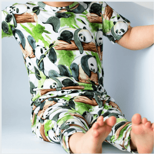 Bums & Roses - Baby & Kids Bamboo Pajamas - Pandamonium Romper - Image 1