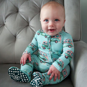 Bums & Roses - Baby & Kids Bamboo Pajamas - That's How We Roll Footie - Image 1