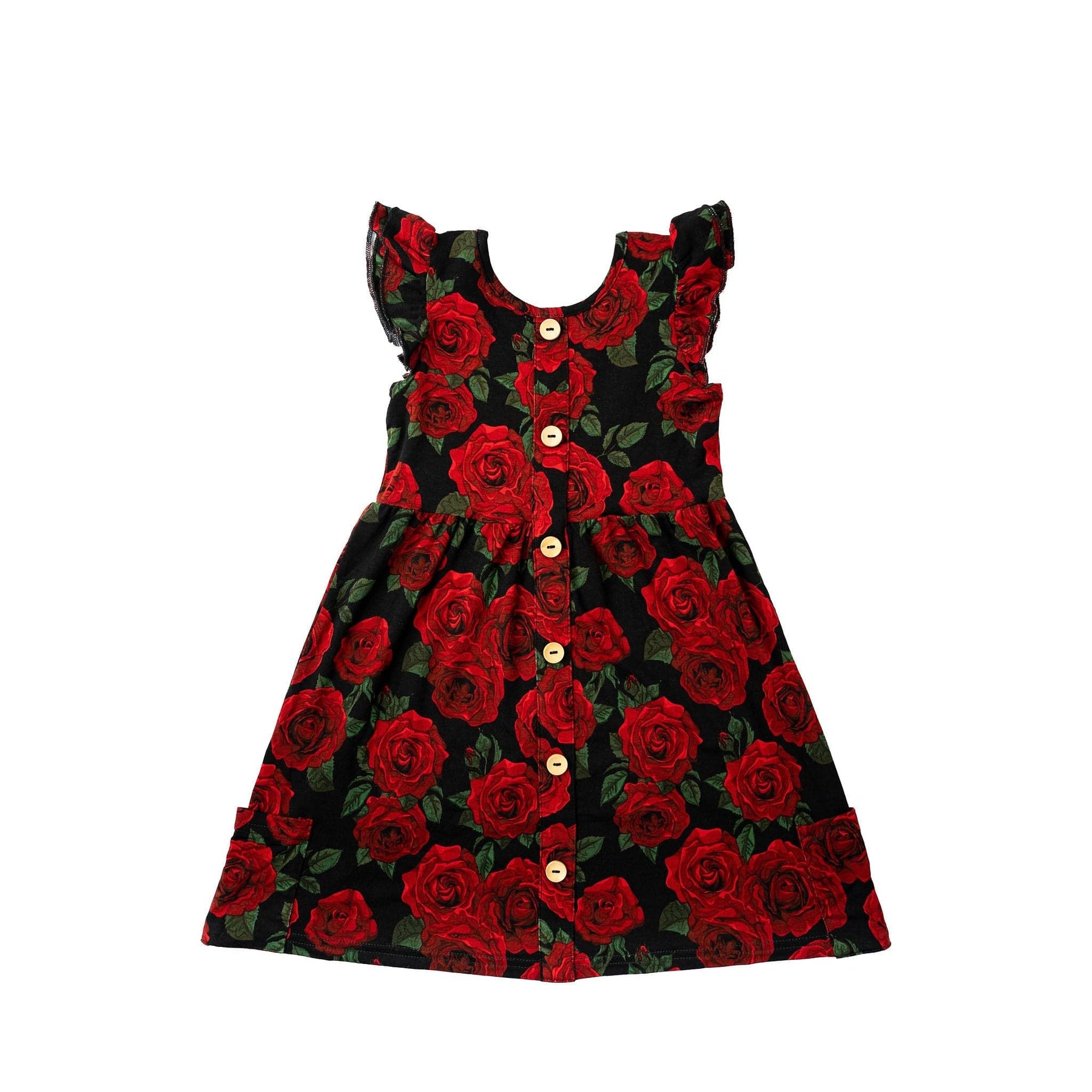 Bums & Roses Girls Dress - Cap Sleeve