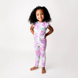 You Had Me At Hydrangea Two-Piece Pajama Set - Cap Sleeves - Image 1 - Bums & Roses