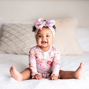 Bums & Roses - Baby & Kids Bamboo Pajamas - Sweet Rosé Ruffle Dress - Image 1